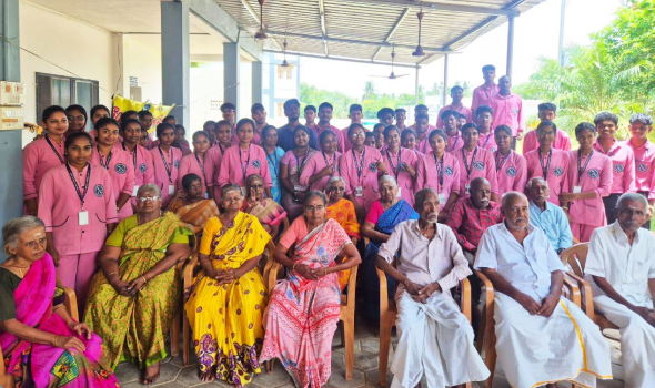 Visit to an old age home.